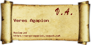 Veres Agapion névjegykártya